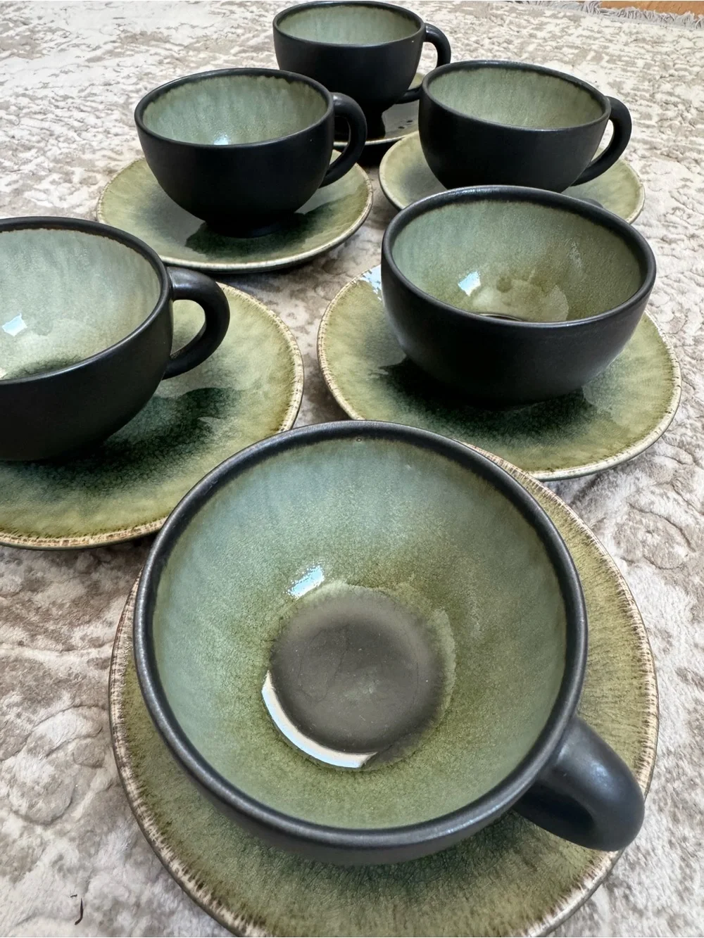 Jars France Tourron Samoa Saucer and Tea Cup Set Crate & Barrel